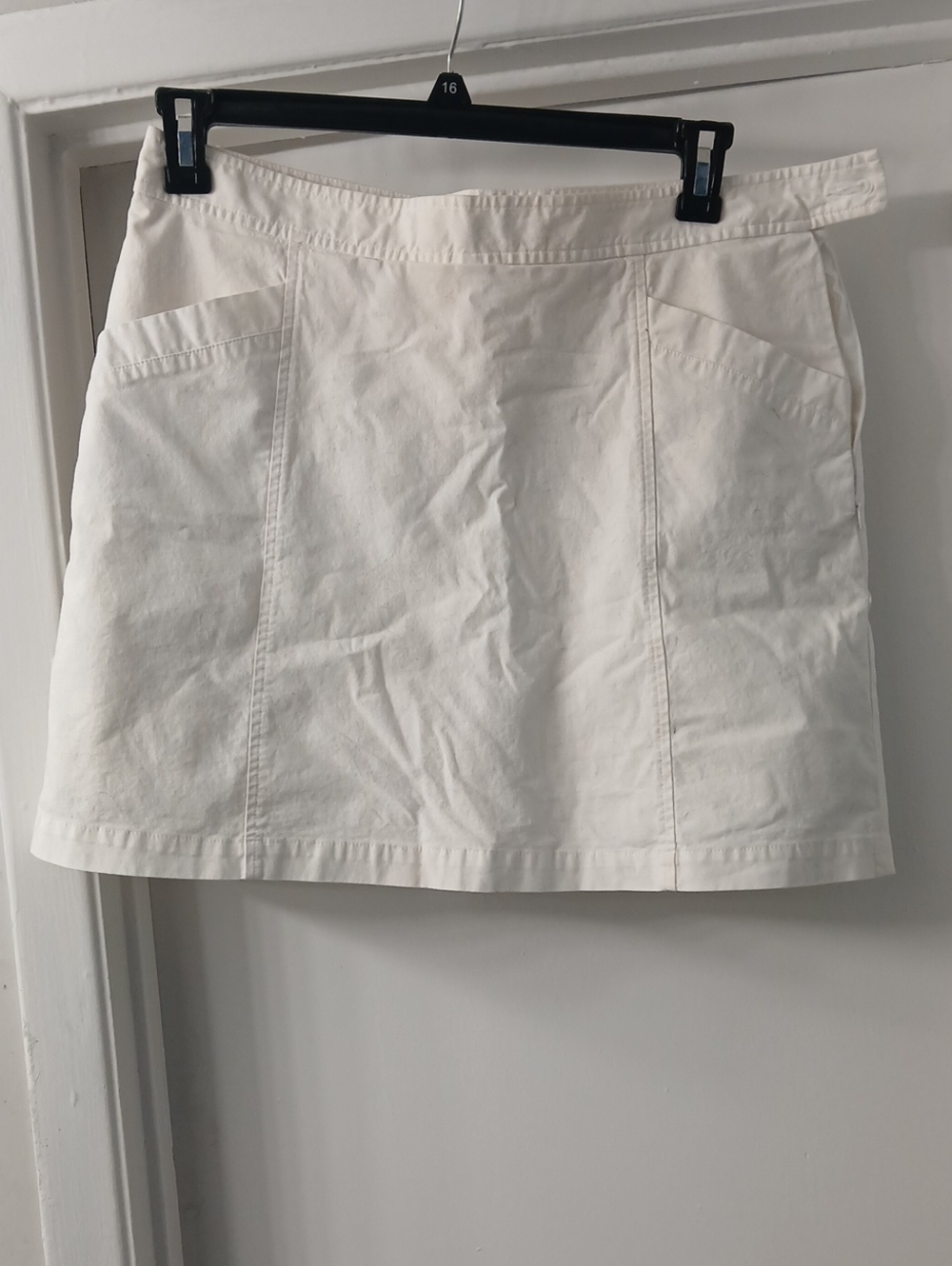 Classic White Cotton A-Line Skort